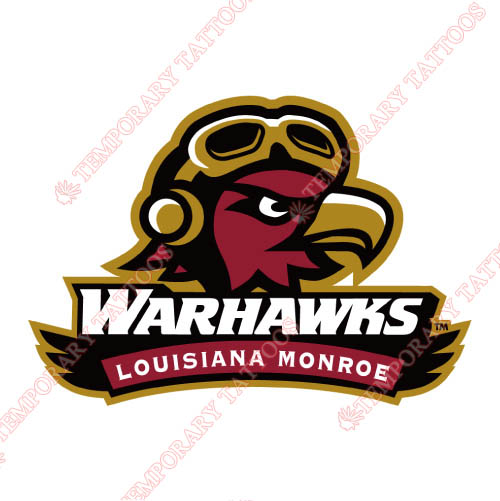 Louisiana Monroe Warhawks Customize Temporary Tattoos Stickers NO.4833